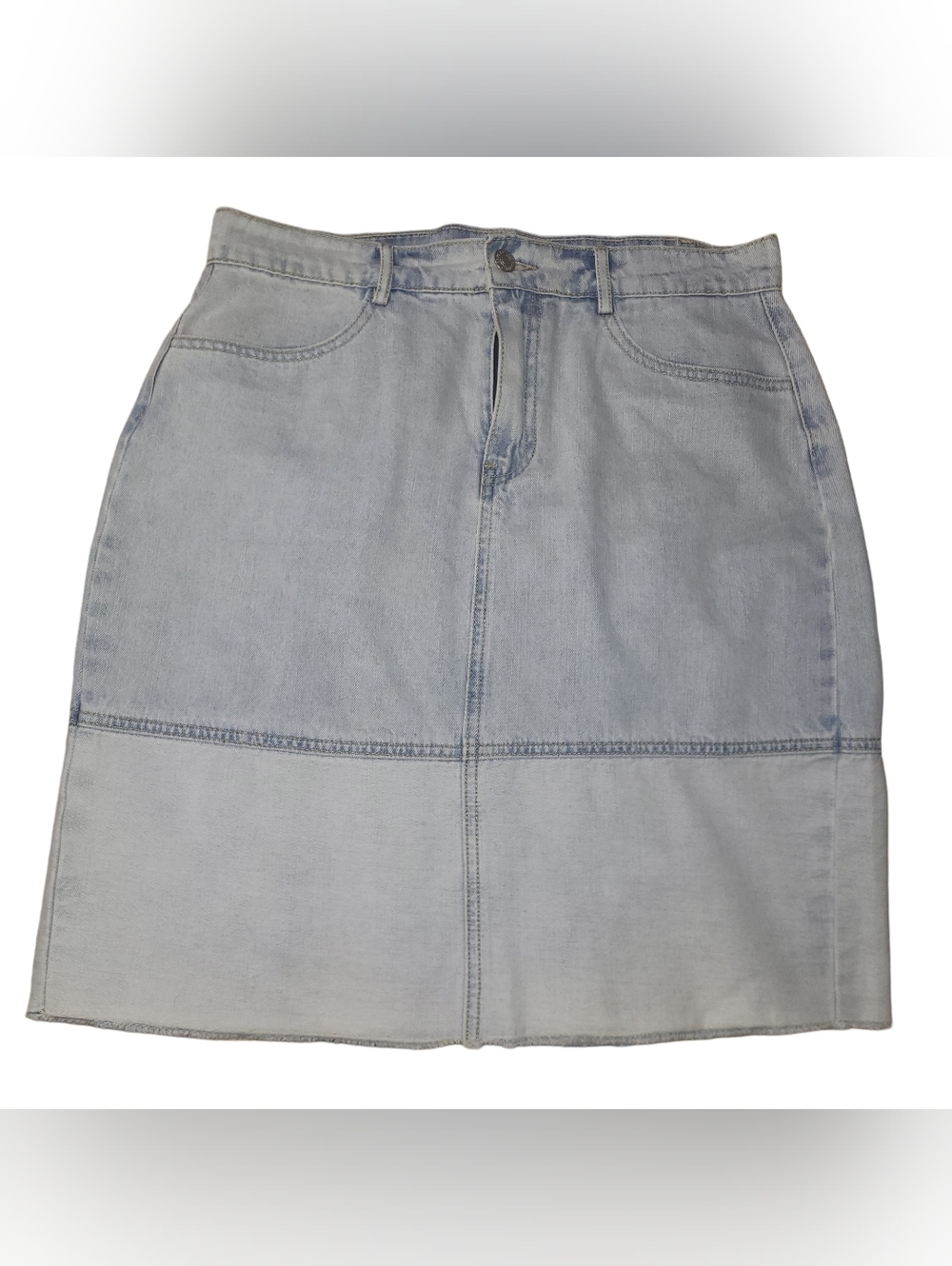 Esqualo Light Wash Denim A-line Skirt Size 10